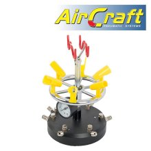 Air Craft Air Brush Stand (6) 6 Ports & Pressure Guage