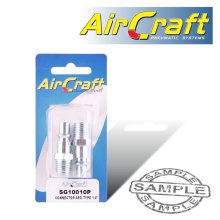 Air Craft Connector Aro Type 1/4" Male 2pack