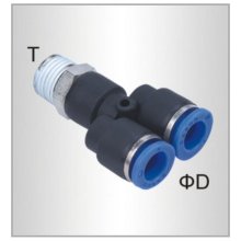 Air Craft Pu Hose Fitting Y Joint 6mm-1/8 M Air Craft Pu Hose Fitting Y Joint 6mm-1/8 M