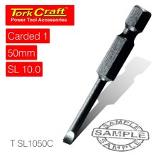 Tork Craft S/D Power Bit 10mmx50mm Slotted 1/Cd