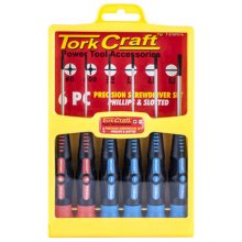 Tork Craft Precision S/Driver Set Phil. & Slotted 7pc