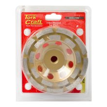 Tork Craft Dia. Cup Wheel 115 Mm X M14 Dbl Row Cold Pressed