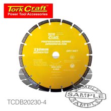 Tork Craft Diamond Blade 10mm Seg For Cutting Building Materials 230mm 22.23