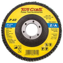 Tork Craft Flap Disc Zirconium 115mm 40 Grit Flat