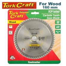 Tork Craft Blade Contractor 160 X 60t 20/16 Circular Saw Tct