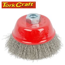 Tork Craft Wire Cup Brush 100 X M14 Crimped Stainless Steel Tcw