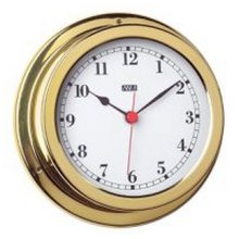 ANVI Time Clock - Polished Brass & Lacquered - Circular