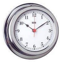 ANVI Time Clock - Polished Brass & Chromed - Circular