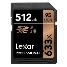 Lexar 512GB SD Professional 633X 95MB/s (UHS-I) (Class 10)