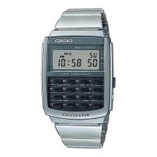 Casio Retro Databank Silver Green Watch Casio Retro Databank Silver Green Watch