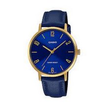 Casio Analog Round Case Blue Leather Watch Casio Analog Round Case Blue Leather Watch