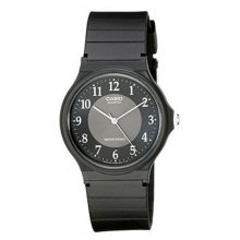 Casio Analog Round Black Dial White Watch Casio Analog Round Black Dial White Watch