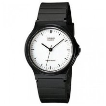 Casio Analog Round White Dial Black Watch - MQ24L-7E Casio Analog Round White Dial Black Watch - MQ24L-7E