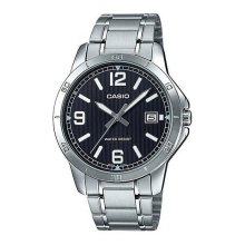 Casio Analog SS Date Black Dial Watch Casio Analog SS Date Black Dial Watch