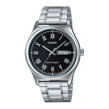 Casio Analog SS DD Roman Black Dial Watch - MTP-V006D-1BUDF Casio Analog SS DD Roman Black Dial Watch - MTP-V006D-1BUDF