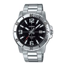 Casio Analog SS 50 Date Black Watch - MTP-VD01D-1BVUDF Casio Analog SS 50 Date Black Watch - MTP-VD01D-1BVUDF