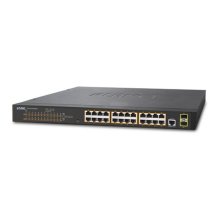 Planet IPv4, 24-Port Managed 802.3at POE+ Gigabit Ethernet Switch + 2-Port 100/1000X SFP (300W) Planet IPv4, 24-Port Managed 802.3at POE+ Gigabit Ethernet Switch + 2-Port 100/1000X SFP (300W)